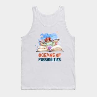 oceans possibilities reading turtle Tank Top